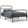 Bettgestell mit schwarzem Metallkopfteil und Fußteil 107x203cm von , Betten und Lattenroste - Ref: Foro24-377131, Preis: 94,8...