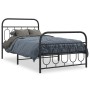 Estructura de cama con cabecero y estribo metal negro 107x203cm de , Camas y somieres - Ref: Foro24-377131, Precio: 96,26 €