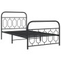 Bettgestell mit schwarzem Metallkopfteil und Fußteil 107x203cm von , Betten und Lattenroste - Ref: Foro24-377131, Preis: 96,3...
