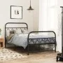 Bed frame with black metal headboard and footboard 107x203cm by , Beds and slatted bases - Ref: Foro24-377131, Price: 94,80 €...