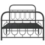 Bettgestell mit schwarzem Metallkopfteil und Fußteil 107x203cm von , Betten und Lattenroste - Ref: Foro24-377131, Preis: 96,3...