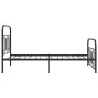 Bed frame with black metal headboard and footboard 107x203cm by , Beds and slatted bases - Ref: Foro24-377131, Price: 94,80 €...