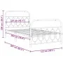 Bed frame with black metal headboard and footboard 107x203cm by , Beds and slatted bases - Ref: Foro24-377131, Price: 94,80 €...