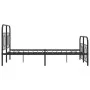 Bed frame with black metal headboard and footboard, 120x200 cm. by , Beds and slatted bases - Ref: Foro24-377133, Price: 129,...