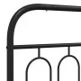 Bed frame with black metal headboard and footboard, 120x200 cm. by , Beds and slatted bases - Ref: Foro24-377133, Price: 129,...