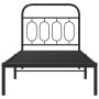 Bed frame with black metal headboard 90x200 cm by , Beds and slatted bases - Ref: Foro24-377110, Price: 78,57 €, Discount: %