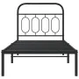 Bettgestell mit schwarzem Metall-Kopfteil 90x200 cm von , Betten und Lattenroste - Ref: Foro24-377110, Preis: 77,32 €, Rabatt: %