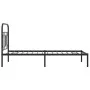 Bettgestell mit schwarzem Metall-Kopfteil 90x200 cm von , Betten und Lattenroste - Ref: Foro24-377110, Preis: 77,32 €, Rabatt: %