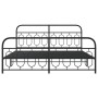 Bed frame with black metal headboard and footboard 160x200 cm by , Beds and slatted bases - Ref: Foro24-377138, Price: 130,14...