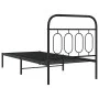 Bettgestell mit schwarzem Metall-Kopfteil 90x200 cm von , Betten und Lattenroste - Ref: Foro24-377110, Preis: 77,32 €, Rabatt: %