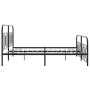 Bed frame with black metal headboard and footboard 160x200 cm by , Beds and slatted bases - Ref: Foro24-377138, Price: 130,14...