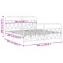 Estructura de cama cabecero y estribo metal negro 160x200 cm de , Camas y somieres - Ref: Foro24-377138, Precio: 130,04 €, De...