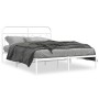 White metal bed frame with headboard 140x200 cm by , Beds and slatted bases - Ref: Foro24-377167, Price: 93,52 €, Discount: %