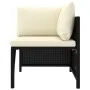 Sectional corner sofa with black synthetic rattan cushions by vidaXL, Modular outdoor sofas - Ref: Foro24-313507, Price: 63,6...