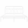 Bettgestell mit weißem Metall-Kopfteil 140x200 cm von , Betten und Lattenroste - Ref: Foro24-377167, Preis: 92,35 €, Rabatt: %