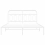 White metal bed frame with headboard 140x200 cm by , Beds and slatted bases - Ref: Foro24-377167, Price: 93,52 €, Discount: %
