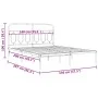 Bettgestell mit weißem Metall-Kopfteil 140x200 cm von , Betten und Lattenroste - Ref: Foro24-377167, Preis: 92,35 €, Rabatt: %