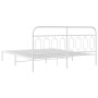 Metallbettgestell mit weißem Kopfteil 183x213 cm von , Betten und Lattenroste - Ref: Foro24-377171, Preis: 102,67 €, Rabatt: %