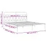Metallbettgestell mit weißem Kopfteil 183x213 cm von , Betten und Lattenroste - Ref: Foro24-377171, Preis: 101,36 €, Rabatt: %