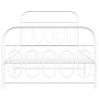 Metal bed frame with white headboard and footboard 100x190 cm by , Beds and slatted bases - Ref: Foro24-377178, Price: 73,59 ...