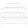Metal bed frame with white headboard and footboard 100x190 cm by , Beds and slatted bases - Ref: Foro24-377178, Price: 72,66 ...