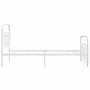 Metal bed frame with white headboard and footboard 100x190 cm by , Beds and slatted bases - Ref: Foro24-377178, Price: 72,66 ...