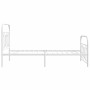 Metallbettgestell mit weißem Kopf- und Fußteil, 100x190 cm. von , Betten und Lattenroste - Ref: Foro24-377178, Preis: 73,59 €...