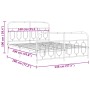 Metal bed frame with white headboard and footboard, 140x190 cm. by , Beds and slatted bases - Ref: Foro24-377184, Price: 116,...