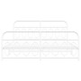 Metal bed frame with white headboard and footboard 193x203 cm by , Beds and slatted bases - Ref: Foro24-377190, Price: 137,77...