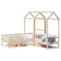Bed set and bench with solid pine wood roof 100x200 cm by , Beds and slatted bases - Ref: Foro24-3282171, Price: 291,34 €, Di...
