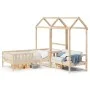 Bed set and bench with solid pine wood roof 100x200 cm by , Beds and slatted bases - Ref: Foro24-3282171, Price: 287,46 €, Di...