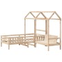 Bed set and bench with solid pine wood roof 100x200 cm by , Beds and slatted bases - Ref: Foro24-3282171, Price: 291,34 €, Di...