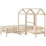 Bed set and bench with solid pine wood roof 100x200 cm by , Beds and slatted bases - Ref: Foro24-3282171, Price: 287,46 €, Di...