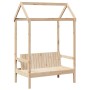 Bed set and bench with solid pine wood roof 100x200 cm by , Beds and slatted bases - Ref: Foro24-3282171, Price: 291,34 €, Di...