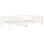 Bed set and bench with white pine wood roof 80x200 cm by , Beds and slatted bases - Ref: Foro24-3282178, Price: 317,04 €, Dis...