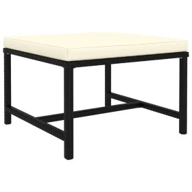 Sectional footrest with black synthetic rattan cushion by vidaXL, Modular outdoor sofas - Ref: Foro24-313509, Price: 42,56 €,...