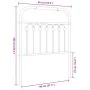 Cabecero de metal negro 80 cm de , Cabeceros y pies de cama - Ref: Foro24-376627, Precio: 39,53 €, Descuento: %