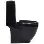 Round ceramic WC toilet with black cistern by vidaXL, Bathrooms - Ref: Foro24-141136, Price: 267,74 €, Discount: %