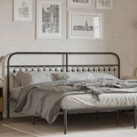 Schwarzes Metallkopfteil 200 cm von , Kopf- und Fußteile - Ref: Foro24-376638, Preis: 58,27 €, Rabatt: %