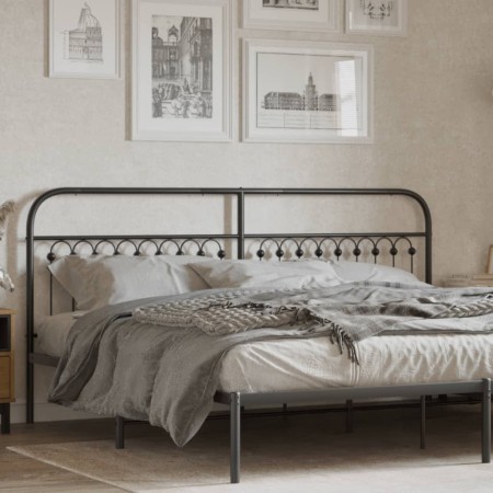 Schwarzes Metallkopfteil 200 cm von , Kopf- und Fußteile - Ref: Foro24-376638, Preis: 59,11 €, Rabatt: %