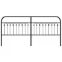 Black metal headboard 200 cm by , Headboards and footboards - Ref: Foro24-376638, Price: 58,20 €, Discount: %