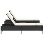 Set of 3-piece synthetic rattan sun loungers with black cushions by , Loungers - Ref: Foro24-3284263, Price: 311,78 €, Discou...