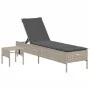 Set of 3-piece light gray synthetic rattan sun loungers with cushions by , Loungers - Ref: Foro24-3284268, Price: 318,90 €, D...