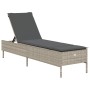 Set of 3-piece light gray synthetic rattan sun loungers with cushions by , Loungers - Ref: Foro24-3284268, Price: 325,72 €, D...