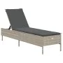 Set of 3-piece light gray synthetic rattan sun loungers with cushions by , Loungers - Ref: Foro24-3284268, Price: 318,90 €, D...