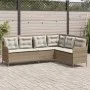 L-shaped garden sofa with beige synthetic rattan cushions by , Outdoor sofas - Ref: Foro24-369004, Price: 356,26 €, Discount: %