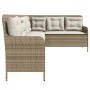 L-shaped garden sofa with beige synthetic rattan cushions by , Outdoor sofas - Ref: Foro24-369004, Price: 356,26 €, Discount: %