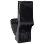 Round ceramic WC toilet with black cistern by vidaXL, Bathrooms - Ref: Foro24-141136, Price: 267,74 €, Discount: %