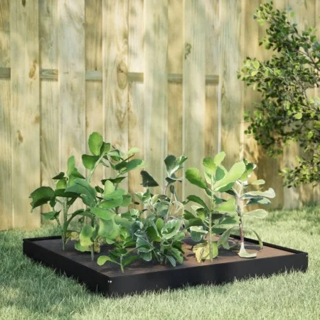 Schwarzes Stahlbeet 100x100x18,5 cm von , Töpfe und Pflanzgefäße - Ref: Foro24-851010, Preis: 41,33 €, Rabatt: %