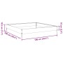 Schwarzes Stahlbeet 100x100x18,5 cm von , Töpfe und Pflanzgefäße - Ref: Foro24-851010, Preis: 42,17 €, Rabatt: %